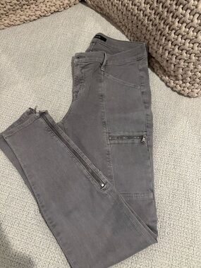 J Brand Gray Skinny Zip Cargo Pants
